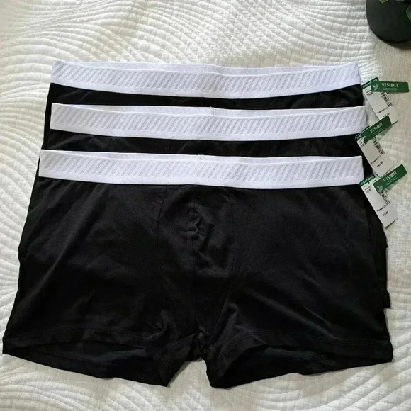 NWT Set of  3 Men's Boxer Briefs XL Le31 by Simons Black with White Waistband - Picture 1 of 9